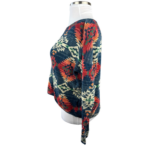 Ralph Lauren x Denim & Supply Southwest Aztec Top Lightweight Sweater Women's XL - Picture 3 of 12